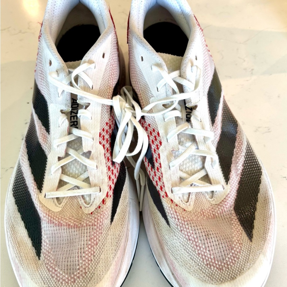 Adidas Adizero SL2 White with Black/Red Men’s Running Shoe Size 13